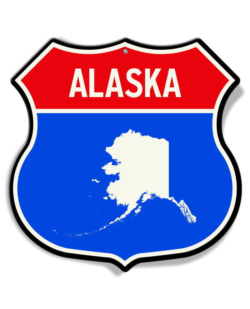 State of Alaska Interstate - Shield Shape - Aluminum Sign