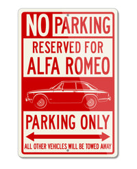 Alfa Romeo Guilia Sprint GT GTV Reserved Parking Only Sign