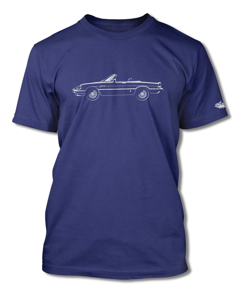 Alfa Romeo Spider Veloce Convertible Graduate 1983 - 1989 T-Shirt - Men - Side View