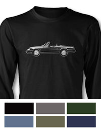 Alfa Romeo Spider Veloce Convertible 1990 - 1993 Long Sleeve T-Shirt - Side View