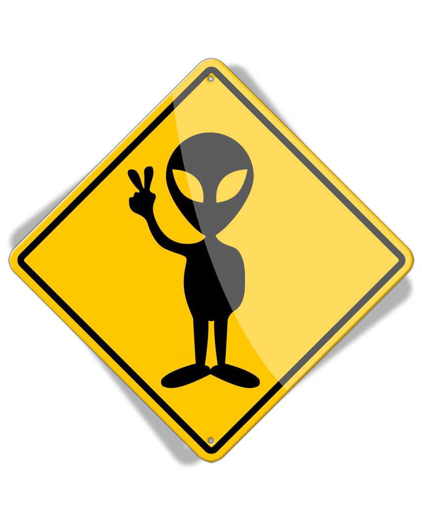 Caution Alien - Dude - Aluminum Sign