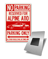 Alpine Renault A110 Berlinette Reserved Parking Fridge Magnet