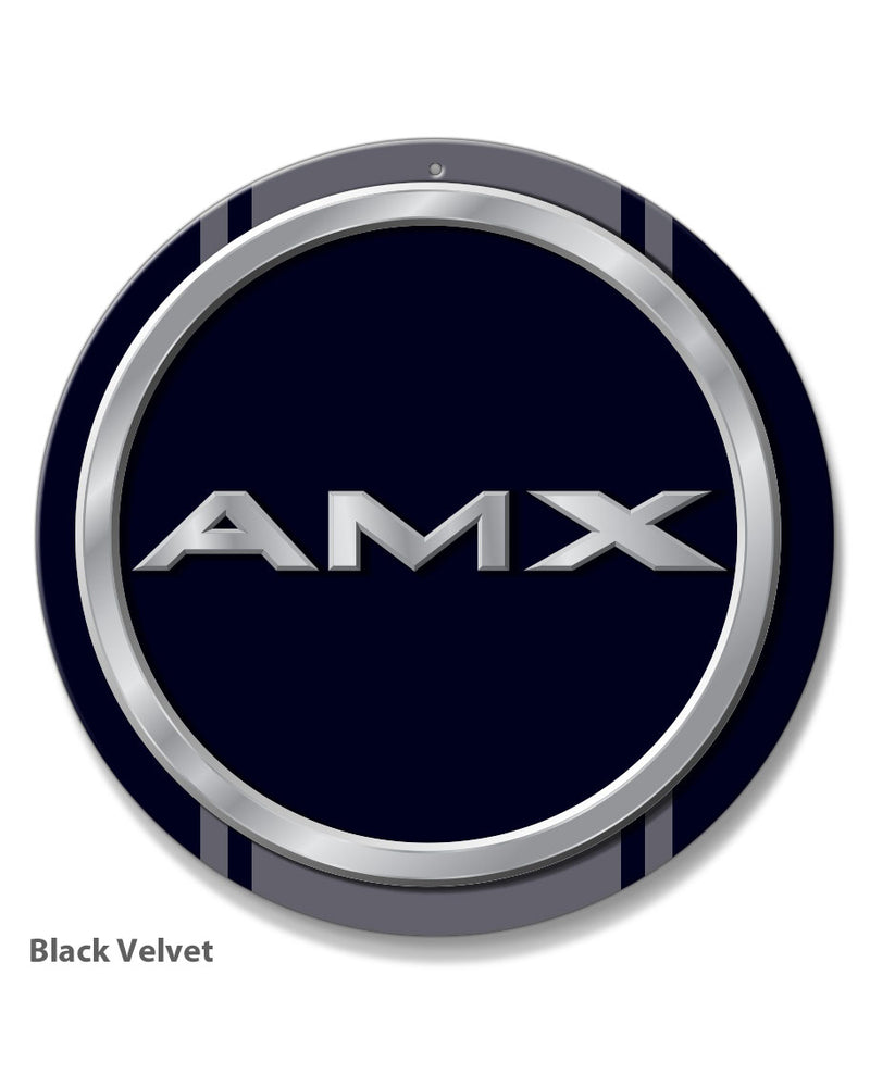 1968 - 1969 AMC AMX Quarter Panel Circle Emblem Round Aluminum Sign