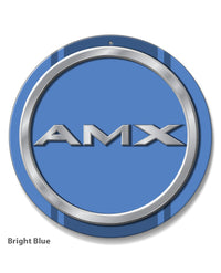 1968 - 1969 AMC AMX Quarter Panel Circle Emblem Round Aluminum Sign