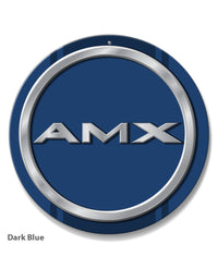 1968 - 1969 AMC AMX Quarter Panel Circle Emblem Round Aluminum Sign