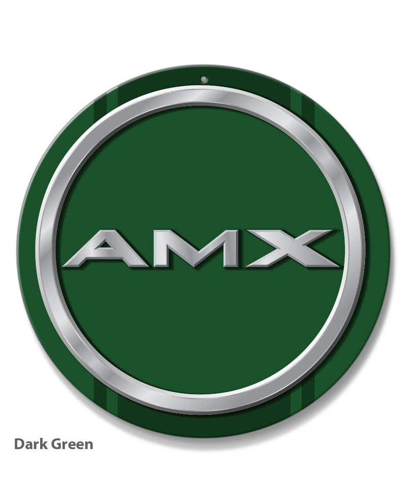 1968 - 1969 AMC AMX Quarter Panel Circle Emblem Round Aluminum Sign