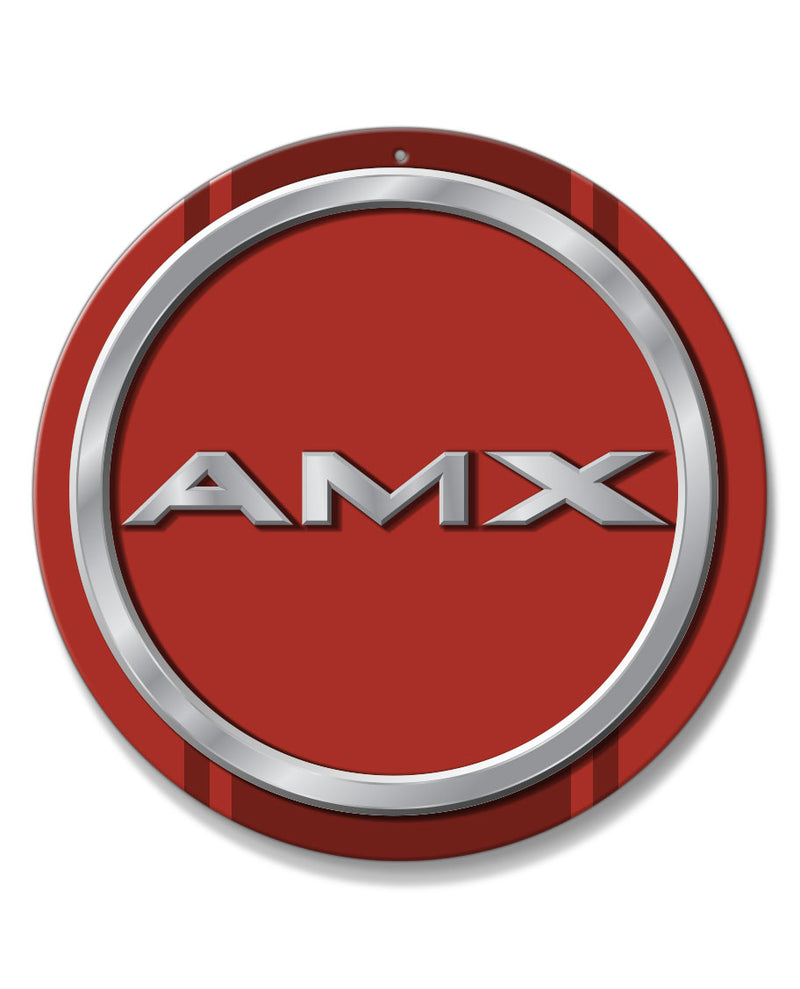1968 - 1969 AMC AMX Quarter Panel Circle Emblem Round Aluminum Sign