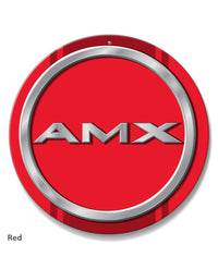 1968 - 1969 AMC AMX Quarter Panel Circle Emblem Round Aluminum Sign