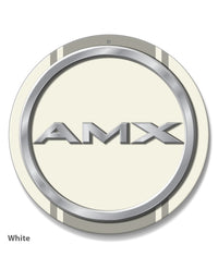 1968 - 1969 AMC AMX Quarter Panel Circle Emblem Round Aluminum Sign