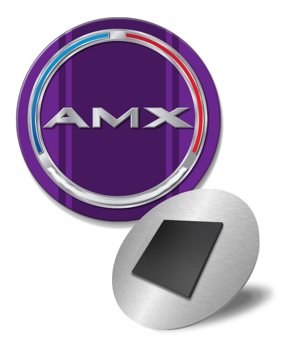 1970 AMC AMX Quarter Panel Circle Emblem Novelty Round Fridge Magnet