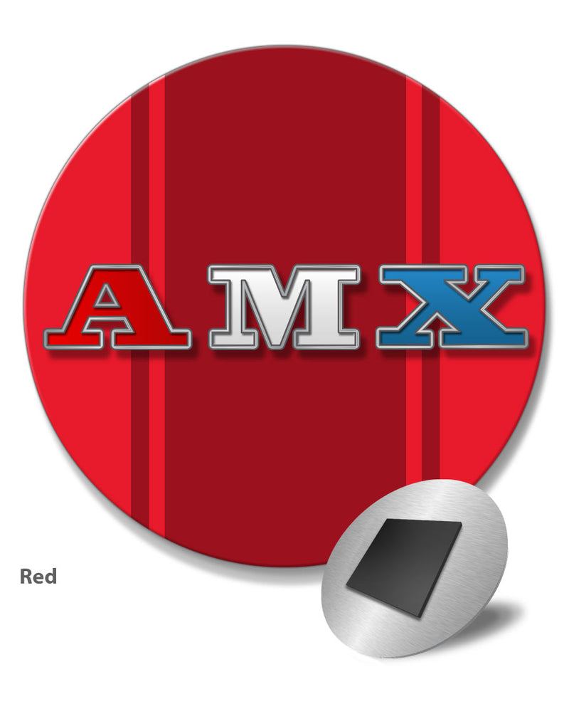 1971 - 1974 AMC AMX Emblem Novelty Round Fridge Magnet