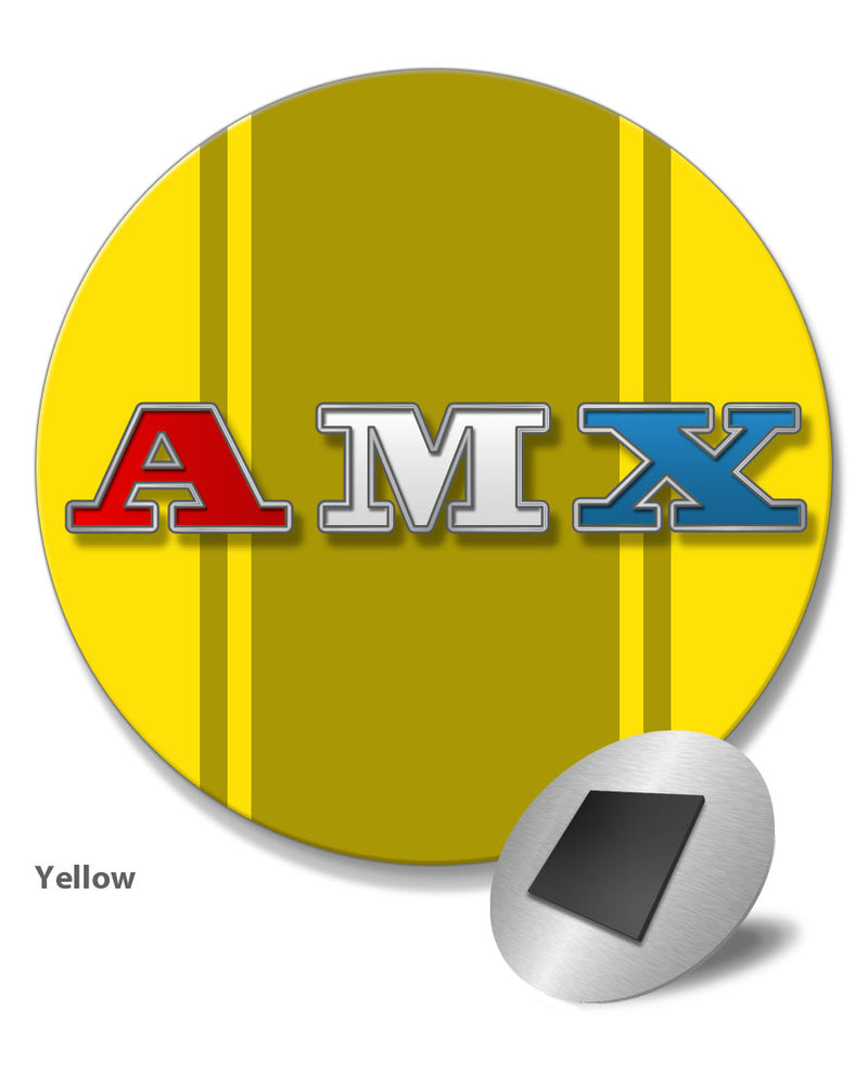 1971 - 1974 AMC AMX Emblem Novelty Round Fridge Magnet