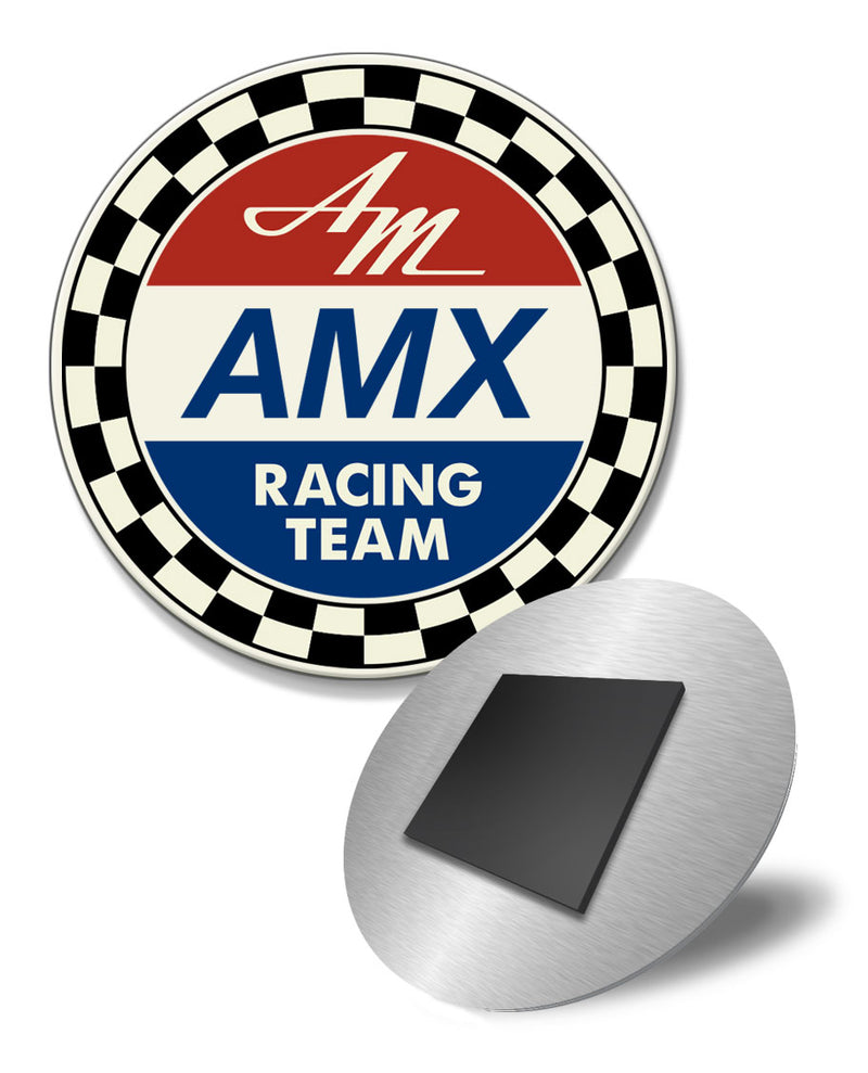AMC AMX Racing Team Design Novelty Round Fridge Magnet