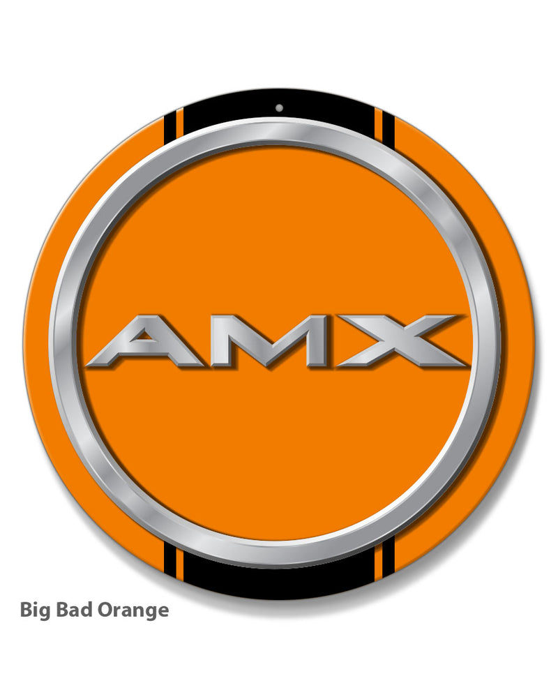 1968 - 1970 AMC AMX Big Bad Emblem Novelty Round Aluminum Sign