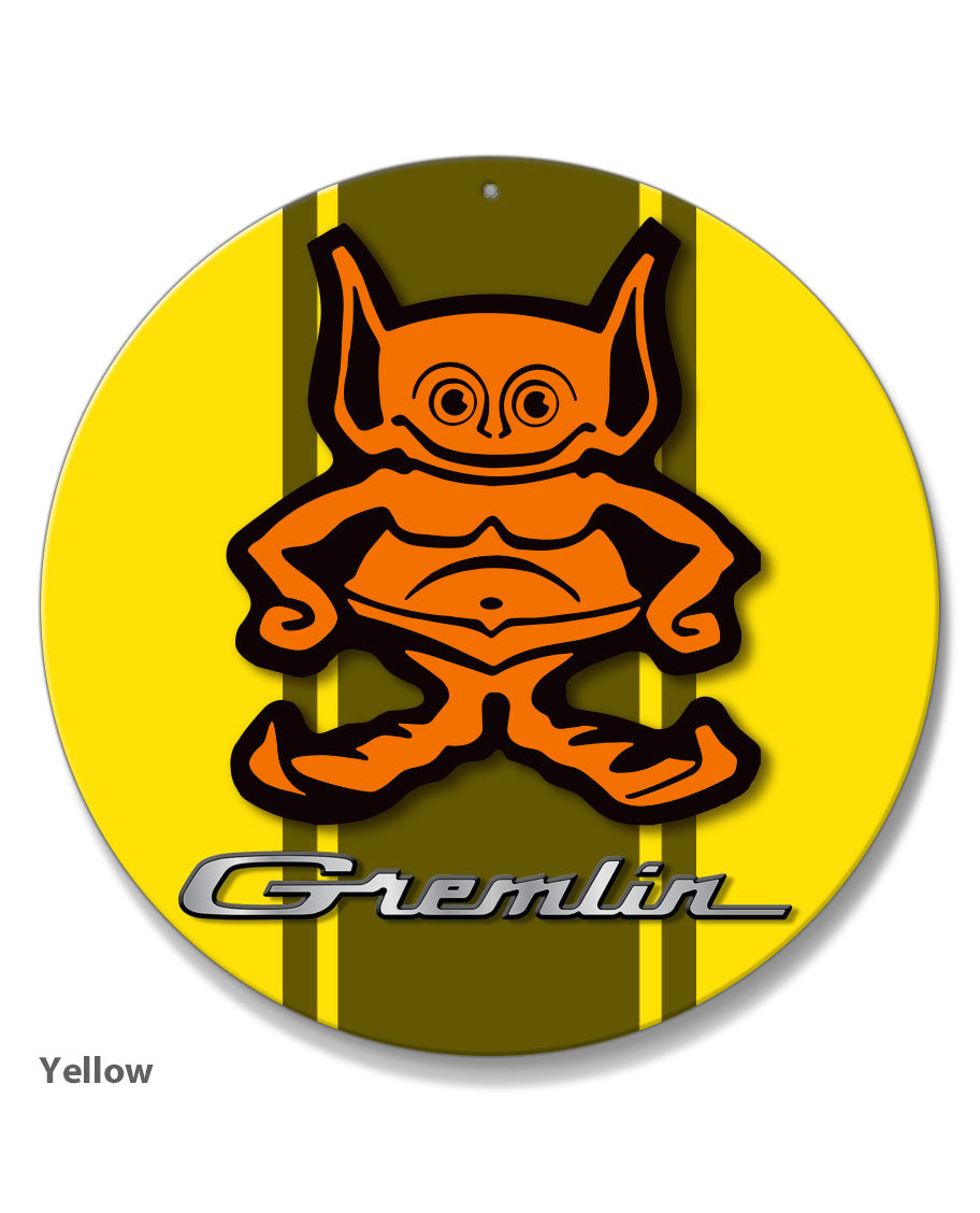 1970 - 1978 AMC Gremlin Guy Emblem Novelty Round Aluminum Sign – Legend ...