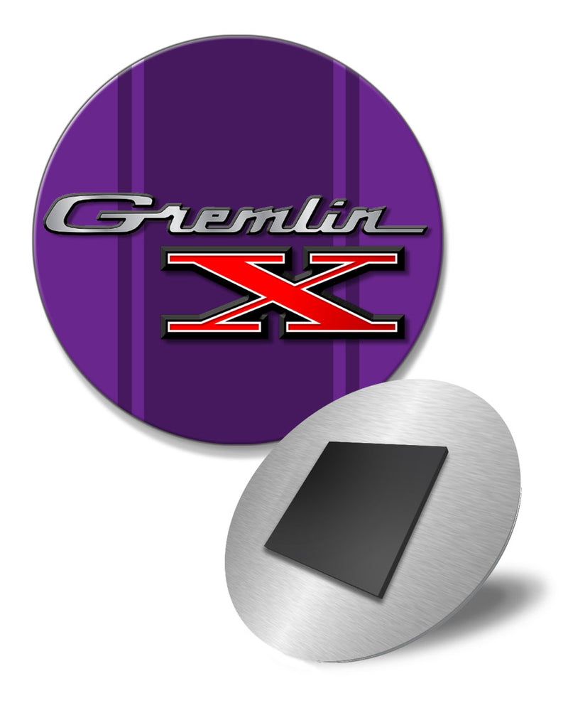 1970 - 1978 AMC Gremlin X Emblem Novelty Round Fridge Magnet