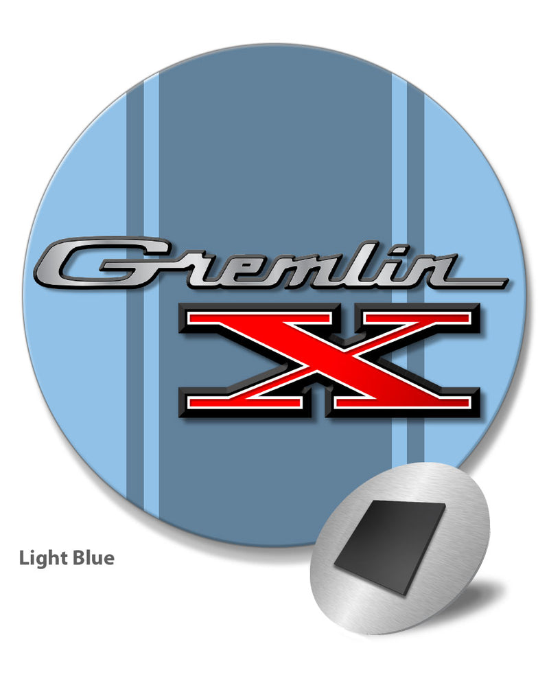 1970 - 1978 AMC Gremlin X Emblem Novelty Round Fridge Magnet