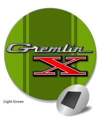 1970 - 1978 AMC Gremlin X Emblem Novelty Round Fridge Magnet