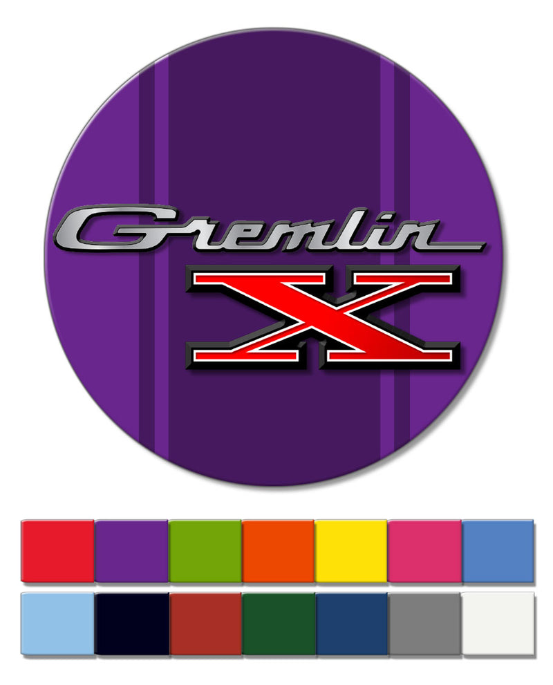 1970 - 1978 AMC Gremlin X Emblem Novelty Round Fridge Magnet