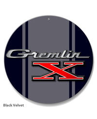 1970 - 1978 AMC Gremlin X Emblem Novelty Round Aluminum Sign