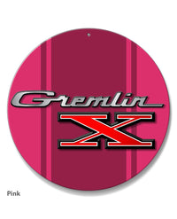 1970 - 1978 AMC Gremlin X Emblem Novelty Round Aluminum Sign