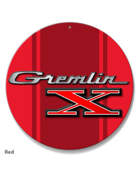 1970 - 1978 AMC Gremlin X Emblem Novelty Round Aluminum Sign