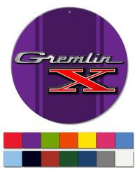 1970 - 1978 AMC Gremlin X Emblem Novelty Round Aluminum Sign