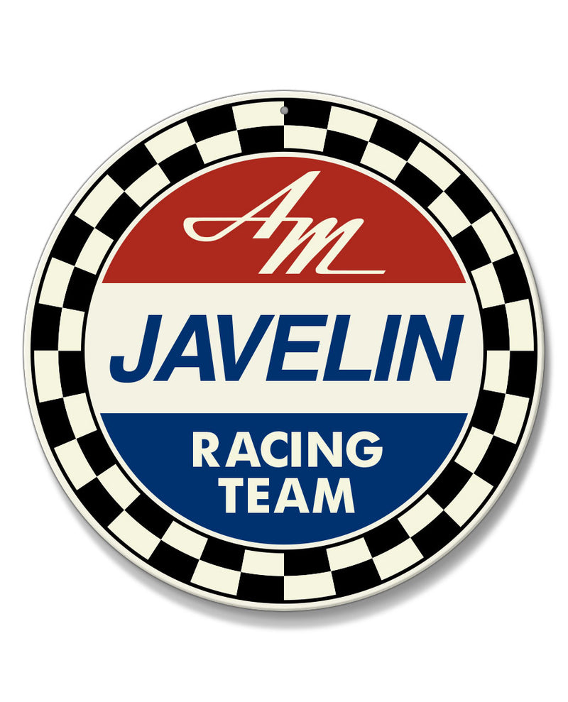 AMC Javelin Racing Team Design Novelty Round Aluminum Sign