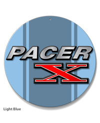 1975 - 1980 AMC Pacer X Emblem Novelty Round Aluminum Sign