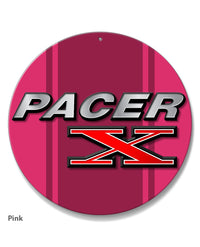 1975 - 1980 AMC Pacer X Emblem Novelty Round Aluminum Sign