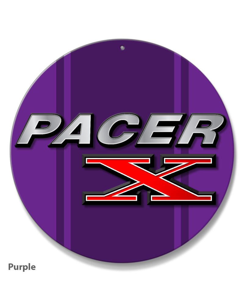 1975 - 1980 AMC Pacer X Emblem Novelty Round Aluminum Sign