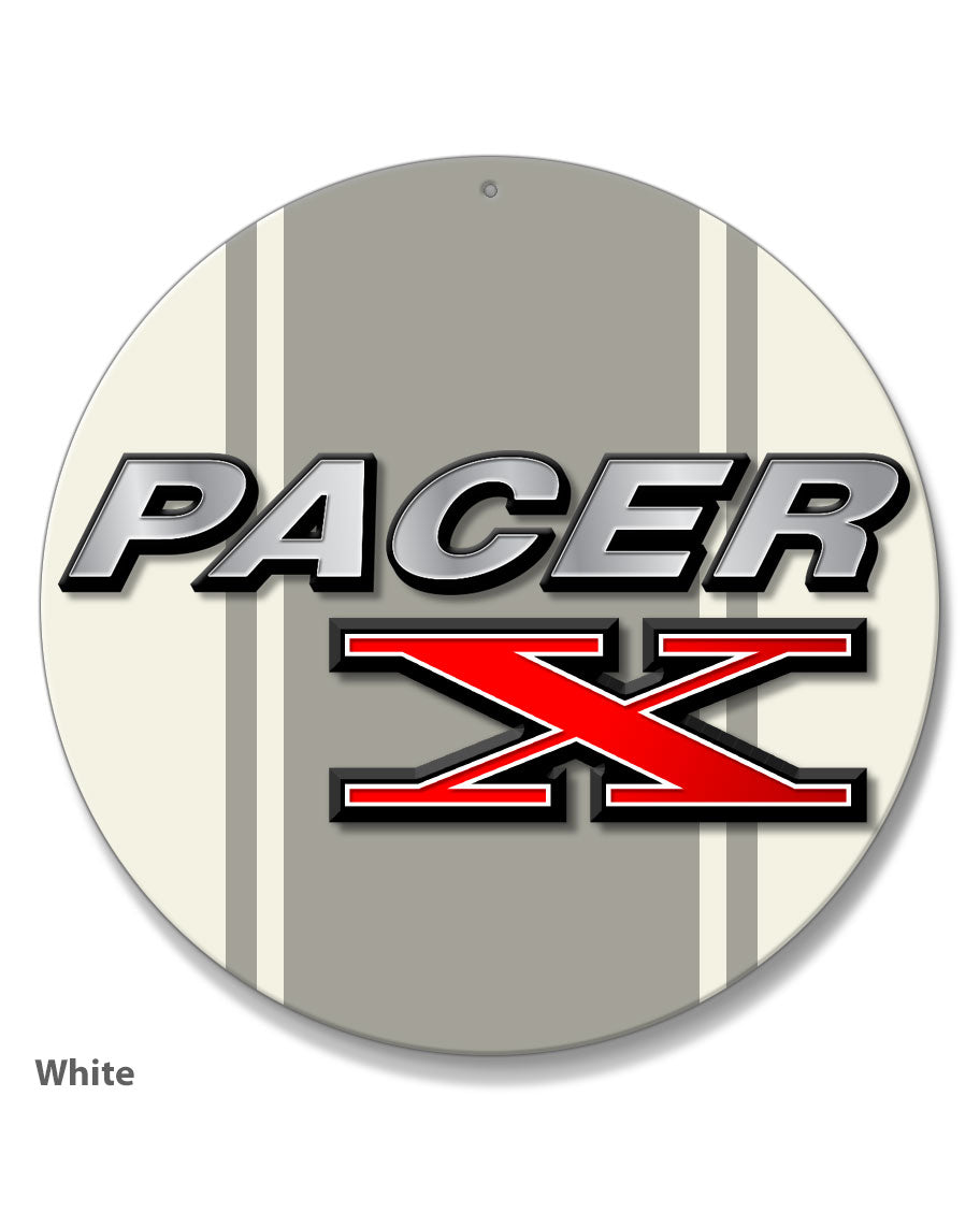 1975 - 1980 AMC Pacer X Emblem Novelty Round Aluminum Sign – Legend Lines