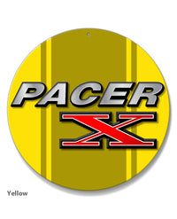 1975 - 1980 AMC Pacer X Emblem Novelty Round Aluminum Sign