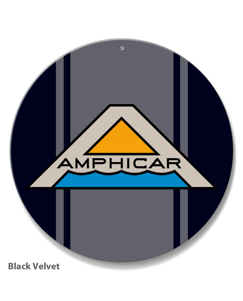 Amphicar Hans Trippel 1961 - 1968 Emblem Round Aluminum Sign