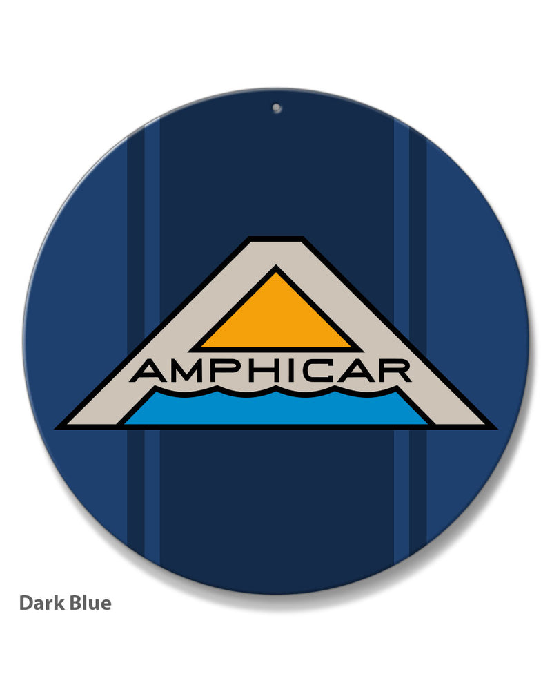 Amphicar Hans Trippel 1961 - 1968 Emblem Round Aluminum Sign