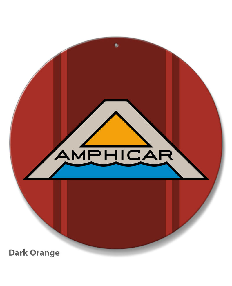 Amphicar Hans Trippel 1961 - 1968 Emblem Round Aluminum Sign