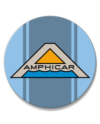 Amphicar Hans Trippel 1961 - 1968 Emblem Round Aluminum Sign