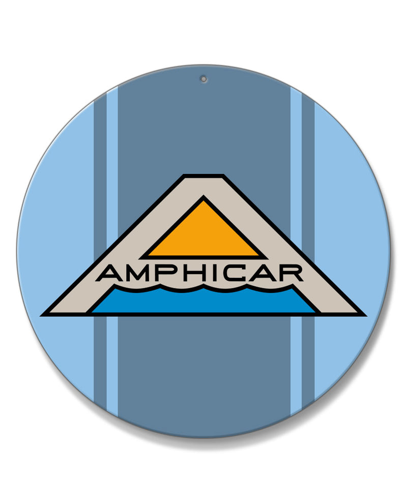 Amphicar Hans Trippel 1961 - 1968 Emblem Round Aluminum Sign