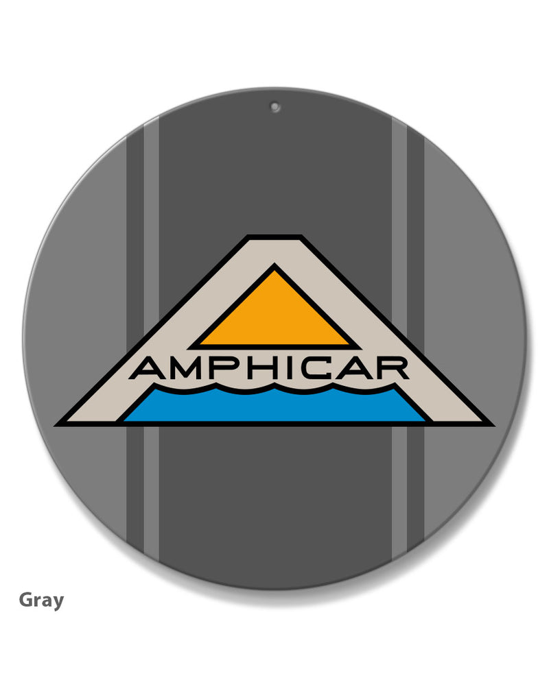 Amphicar Hans Trippel 1961 - 1968 Emblem Round Aluminum Sign