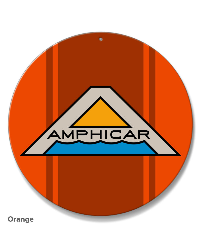 Amphicar Hans Trippel 1961 - 1968 Emblem Round Aluminum Sign