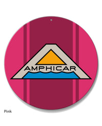 Amphicar Hans Trippel 1961 - 1968 Emblem Round Aluminum Sign