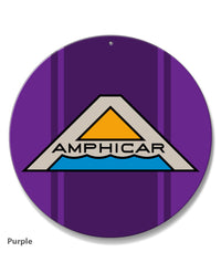 Amphicar Hans Trippel 1961 - 1968 Emblem Round Aluminum Sign