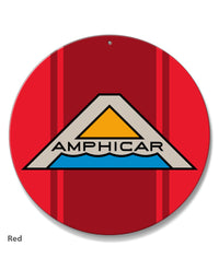 Amphicar Hans Trippel 1961 - 1968 Emblem Round Aluminum Sign