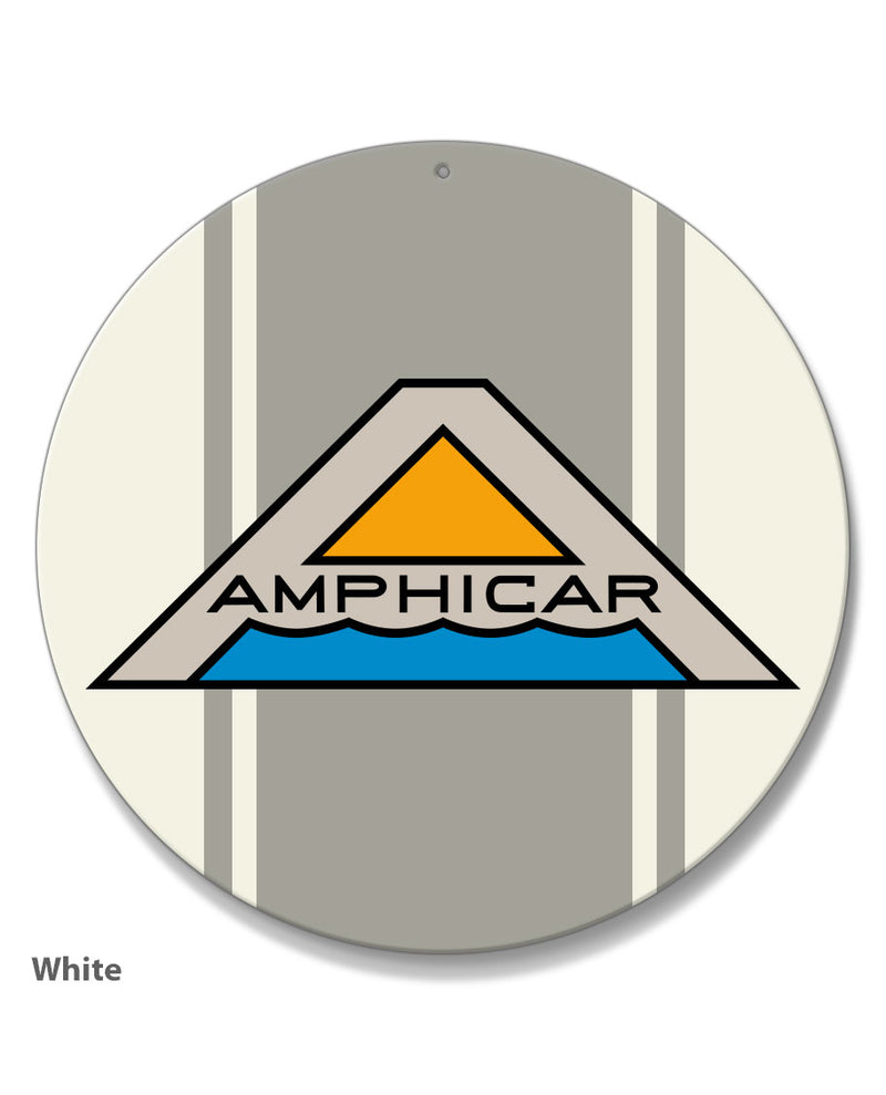 Amphicar Hans Trippel 1961 - 1968 Emblem Round Aluminum Sign