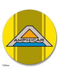 Amphicar Hans Trippel 1961 - 1968 Emblem Round Aluminum Sign