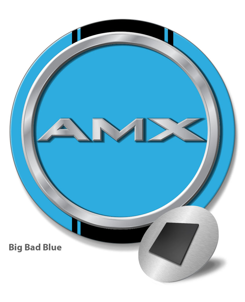 1968 - 1970 AMC AMX Big Bad Emblem Novelty Round Fridge Magnet