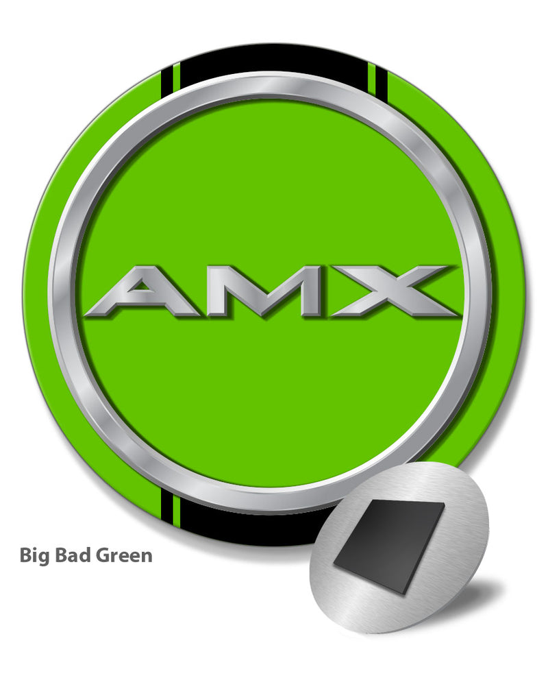 1968 - 1970 AMC AMX Big Bad Emblem Novelty Round Fridge Magnet