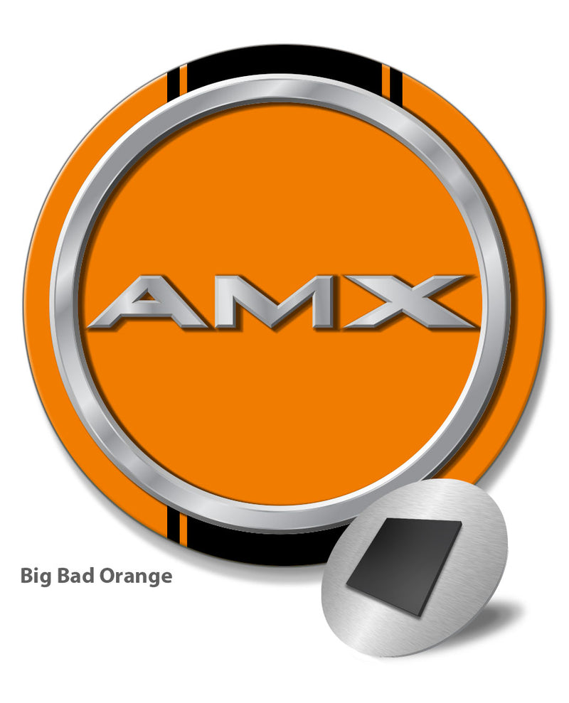 1968 - 1970 AMC AMX Big Bad Emblem Novelty Round Fridge Magnet