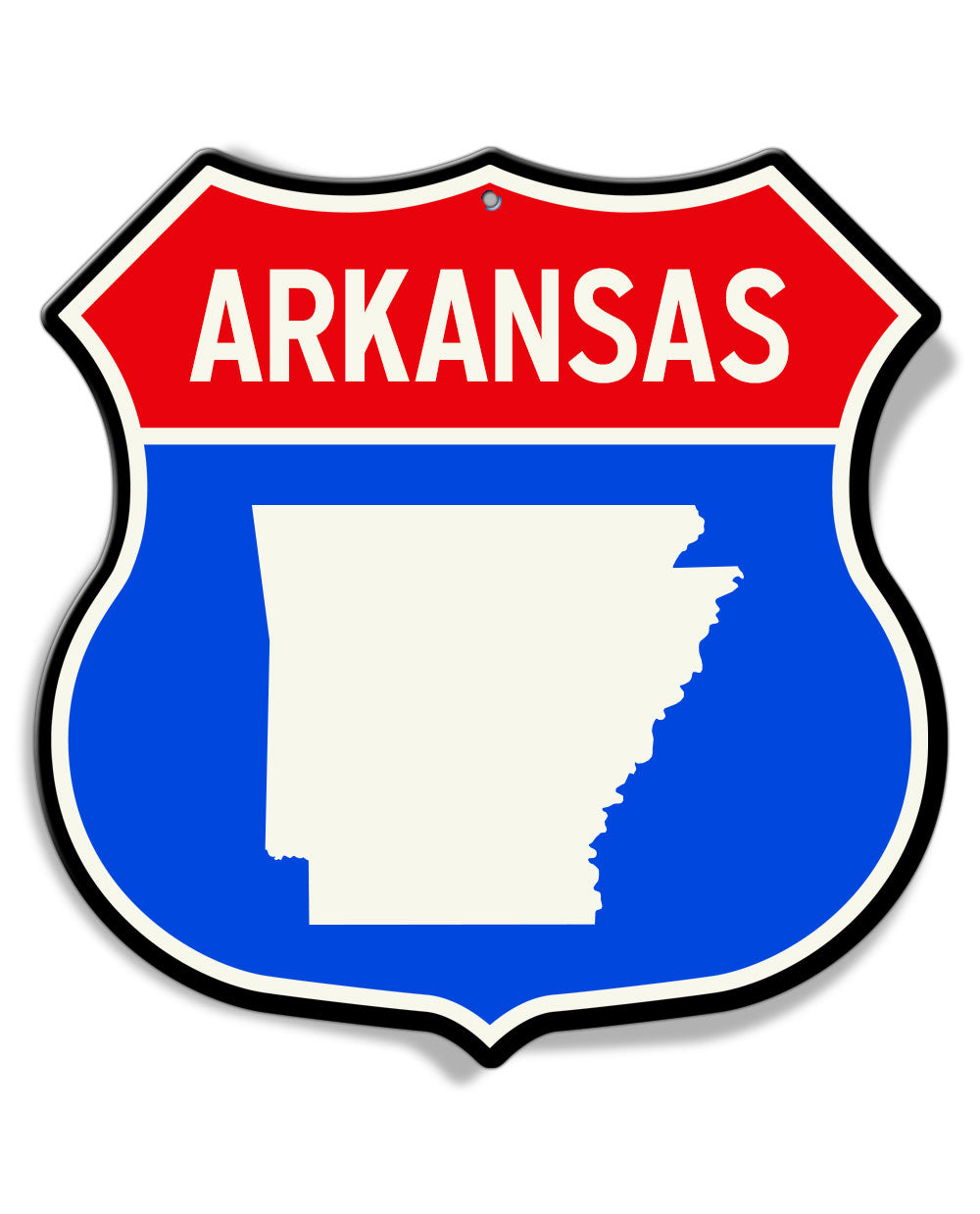 State of Arkansas Interstate - Shield Shape - Aluminum Sign