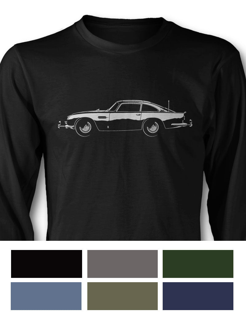 Aston Martin DB5 Coupe James Bond 007 Long Sleeve T-Shirt - Side View